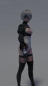 3D Android_2B Blender Nier Nier_Automata Sk3lly // 1080x1920 // 1.7MB // png