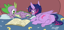 My_Little_Pony_Friendship_Is_Magic Spike_(MLP) Twilight_Sparkle // 1800x856 // 610.9KB // png