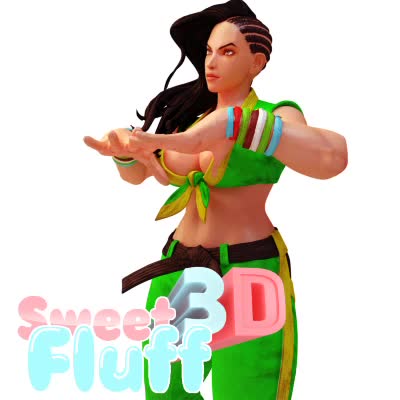 Animated Laura_Matsuda Street_Fighter Street_Fighter_V sweetfluff3d // 400x400 // 561.9KB // webm