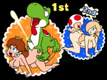 Mario_Party Princess_Daisy Princess_Rosalina Super_Mario_Bros The_Moss-Man Toad Yoshi // 1575x1180 // 381.7KB // png