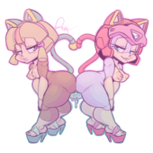 Francine_(Samurai_Pizza_Cats) Polly_Esther Samurai_Pizza_Cats datpizzacat // 1280x1280 // 1.2MB // png