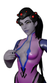 3D Overwatch Pewposterous Widowmaker // 1080x1920 // 1.5MB // png