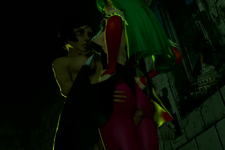 3D Animated Bioshock_Infinite Darkstalkers Elizabeth Morrigan_Aensland Source_Filmmaker shadez // 720x480 // 384.9KB // webm