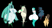 Celesteela_(Pokémon) Gardevoir_(Pokemon) Mawile_(Pokémon) Misdreavus_(Pokémon) Pheromosa_(Pokemon) Pokemon tasteofchoklit // 3969x2160 // 1.2MB // png