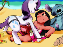 Disney_(series) Lilo_Pelekai Lilo_and_Stitch My_Little_Pony_Friendship_Is_Magic Rarity Stitch // 1200x900 // 772.7KB // png