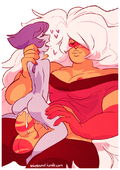 Jasper_(Steven_Universe) Lapis_Lazuli Sniggysmut Steven_Universe // 700x990 // 1.0MB // png