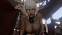 3D Animated Blender Final_Fantasy_(series) LazyProcrastinator Miqo'te Y'shtola_Rhul // 1280x720, 20s // 11.8MB // webm