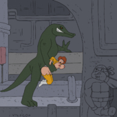 Animated April_O'Neil Teenage_Mutant_Ninja_Turtles VylfGor // 1200x1200 // 1.1MB // gif