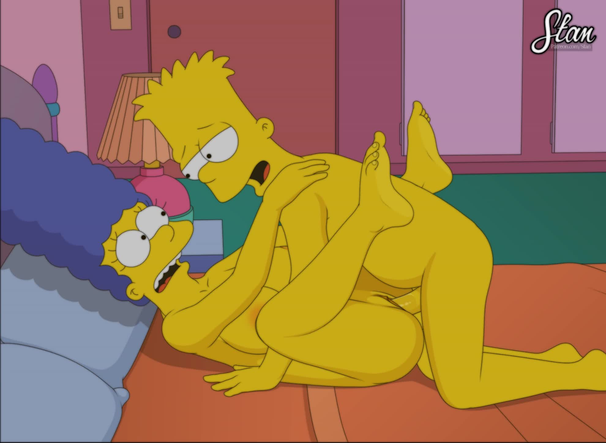 Animated Bart_Simpson Marge_Simpson Sfan The_Simpsons // 1980x1446 // 2.9MB // webm