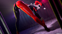 3D Batman_(Series) Batman_Arkham_Knight DC_Comics Harley_Quinn Source_Filmmaker The_Firebrand // 2560x1440 // 3.1MB // png