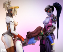 3D Blender D.Va Mercy Overwatch Widowmaker vyxor // 2143x1776 // 3.0MB // png