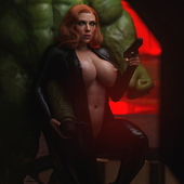 3D Avengers Black_Widow_(Natasha_Romanova) Hulk Marvel Marvel_Comics Noahgraphicz // 3000x3000 // 5.7MB // jpg