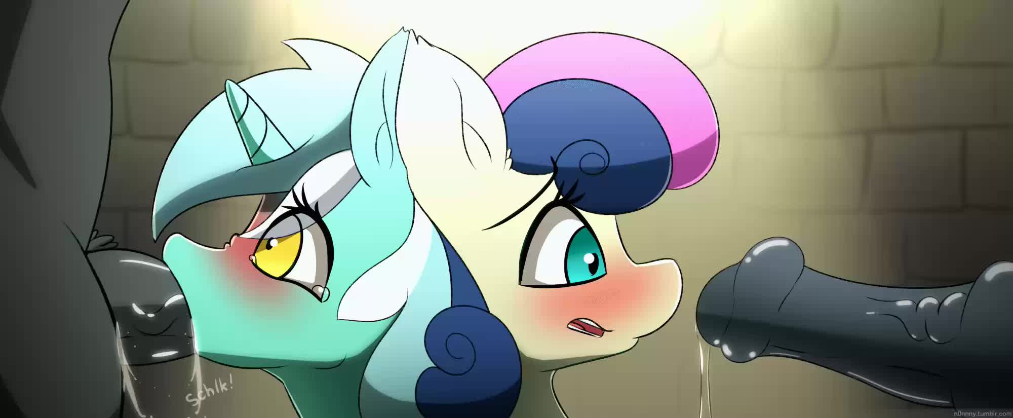 Animated Bonbon Lyra_Heartstrings My_Little_Pony_Friendship_Is_Magic n0nnny // 2000x825 // 197.5KB // webm
