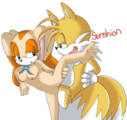 Adventures_of_Sonic_the_Hedgehog Cream_the_Rabbit Miles_Prower_(Tails) // 3118x2926 // 2.1MB // png