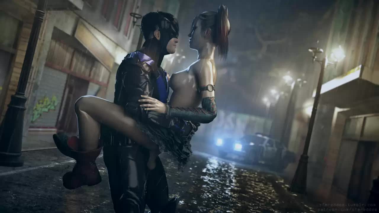 3D Animated Batman_(Series) Batman_Arkham_Knight DC_Comics Harley_Quinn Nightwing RedDoe // 1280x720 // 301.6KB // webm