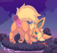 Animated Flareon_(Pokémon) Pokemon camotli // 1134x1046 // 10.4MB // gif