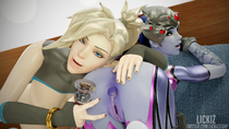 3D Blender Lickiz Mercy Overwatch Widowmaker // 1920x1080 // 3.7MB // png