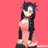 Animated Marnie_(Pokemon) Pokemon Pokemon_Sword_and_Shield moikaloop // 1000x1000 // 1.9MB // gif