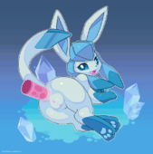 Animated Glaceon_(Pokémon) Pokemon camotli // 966x970 // 906.4KB // gif