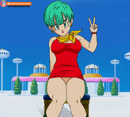 Animated Bulma_Brief Dragon_Ball_Z FoxyBulma // 887x800 // 2.7MB // gif