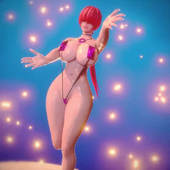 3D Animated King_of_Fighters Shermie bouquetman // 720x720, 14s // 1.6MB // mp4
