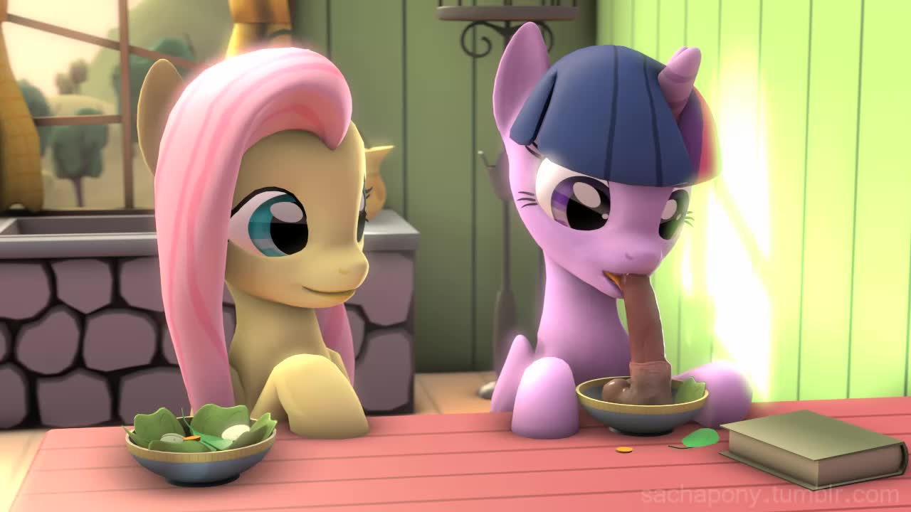 3D Animated Fluttershy My_Little_Pony_Friendship_Is_Magic Sacha_Pony Sound Source_Filmmaker Twilight_Sparkle // 1280x720 // 3.0MB // webm