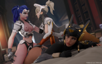 Mercy Overwatch Pharah Widowmaker // 1920x1200 // 2.0MB // png