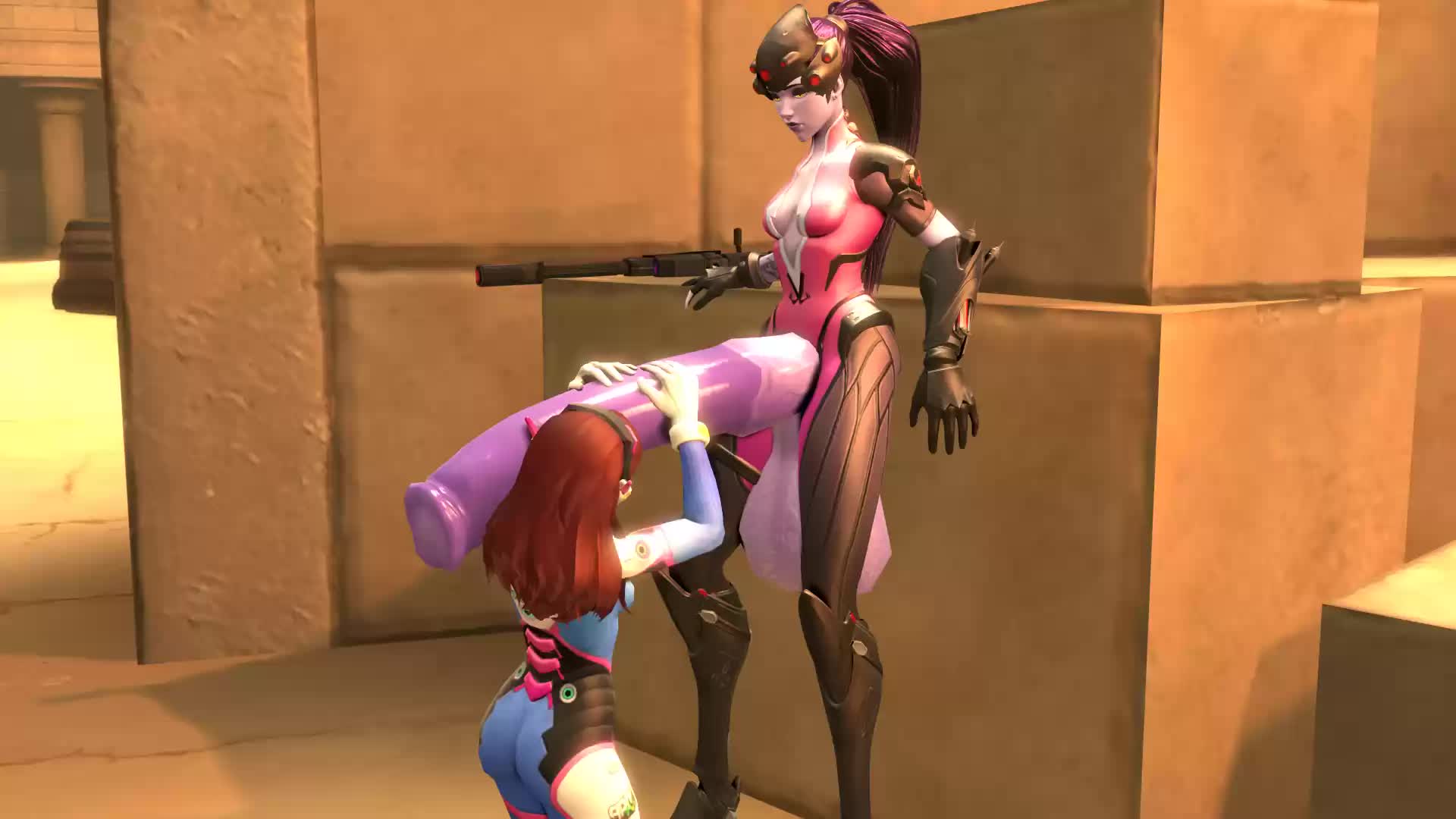 3D Animated D.Va Overwatch Widowmaker coot27 // 1920x1080 // 547.1KB // webm