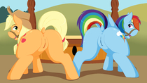 Applejack My_Little_Pony_Friendship_Is_Magic Rainbow_Dash // 3840x2160 // 948.0KB // jpg