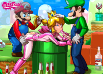 Animated Luigi Mario Princess_Peach Super_Mario_Bros // 718x521 // 4.4MB // gif