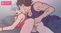 Animated Bulma_Brief Dragon_Ball_Z RugaBooty vegeta // 540x294 // 299.7KB // gif