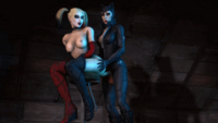 3D Animated Batman_(Series) Batman_Arkham_City  Catwoman Harley_Quinn Source_Filmmaker // 500x282 // 516.4KB // gif