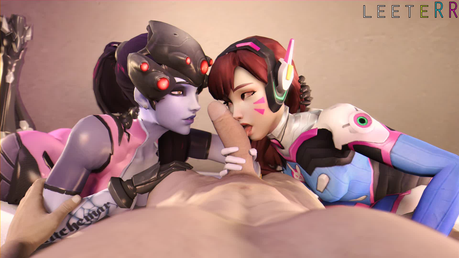 3D Animated D.Va Leeterr Overwatch Source_Filmmaker Widowmaker // 1920x1080 // 4.1MB // webm