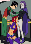 Incognitymous Raven Robin Starfire Teen_Titans // 2500x3500 // 1.5MB // png