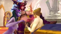 3D Alexstrasza Animated Draenei Human_(World_of_Warcraft) Source_Filmmaker itsmorti // 1920x1080 // 2.2MB // webm